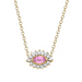 Baguette and Round Diamond Evil Eye Necklace - Armans Fine Jewellery