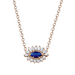 Baguette and Round Diamond Evil Eye Necklace - Armans Fine Jewellery