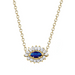 Baguette and Round Diamond Evil Eye Necklace - Armans Fine Jewellery