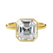 Bezel Set Asscher Engagement Ring - Armans Fine Jewellery