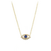 Bezel Set Blue Sapphire Evil Eye Necklace - Armans Fine Jewellery