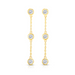 Bezel Set Chain Drop Diamond Earrings - Armans Fine Jewellery