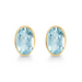 Bezel Set Oval Aquamarine Studs - Armans Fine Jewellery