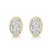 Bezel Set Oval Diamond Studs - Armans Fine Jewellery