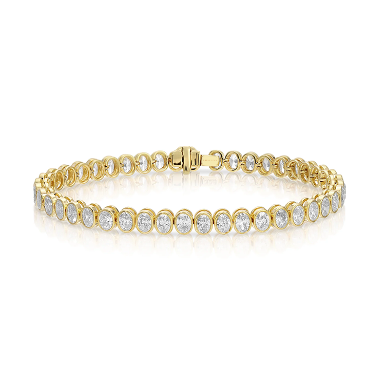 Bezel Set Oval Diamond Tennis Bracelet - Armans Fine Jewellery