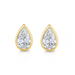 Bezel Set Pear Diamond Studs - Armans Fine Jewellery
