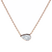 Bezel Set Side Pear Diamond Necklace - Armans Fine Jewellery