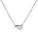 Bezel Set Side Pear Diamond Necklace - Armans Fine Jewellery