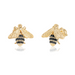 Yellow Honey Bee Black Diamond Stud Earrings - Armans Fine Jewellery
