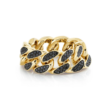 Black Diamond Link Ring - Armans Fine Jewellery