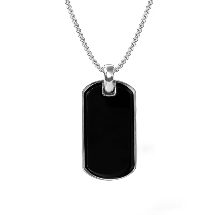 Black dog chain clearance necklace