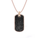 Black Pavé Diamond Dog Tag Necklace - Armans Fine Jewellery