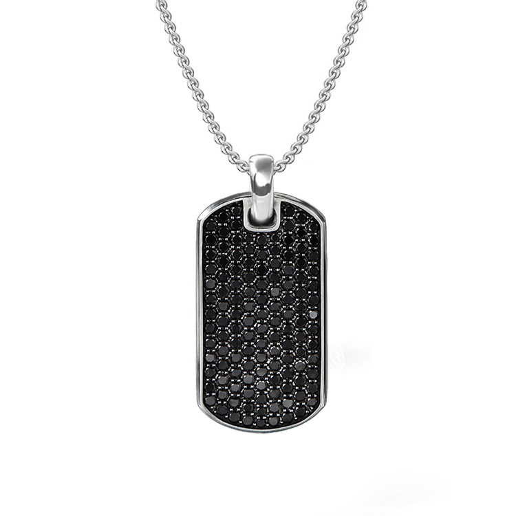 Black pave necklace clearance
