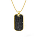 Black Pavé Diamond Dog Tag Necklace - Armans Fine Jewellery