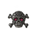 Black Skull Earring with Red Rubies - Armans Fine Jewellery