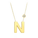 Block Font Initial Pendant with Diamond Bezel - Armans Fine Jewellery