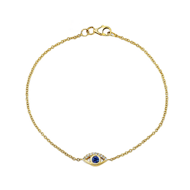 Blue Sapphire Evil Eye Bracelet - Armans Fine Jewellery