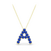 Blue Sapphire Initial Pendant - Armans Fine Jewellery