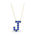 Blue Sapphire Initial Pendant - Armans Fine Jewellery