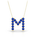 Blue Sapphire Initial Pendant - Armans Fine Jewellery