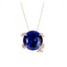 Blue Sapphire Round Diamond Necklace - Armans Fine Jewellery