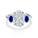 Blue Sapphire Trilogy Engagement Ring - Armans Fine Jewellery