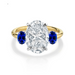 Blue Sapphire Trilogy Engagement Ring - Armans Fine Jewellery