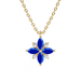 Blue Sapphire and Diamond Lotus Pendant - Armans Fine Jewellery