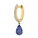 Blue Sapphire Drop Diamond Huggies - Armans Fine Jewellery