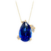 Blue Sapphire Pear Indie Diamond Necklace - Armans Fine Jewellery