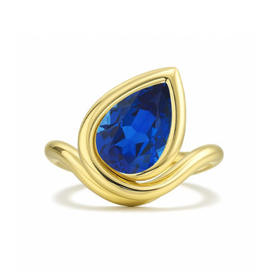 Twisted Pear Pink Sapphire Engagement Ring - Armans Fine Jewellery