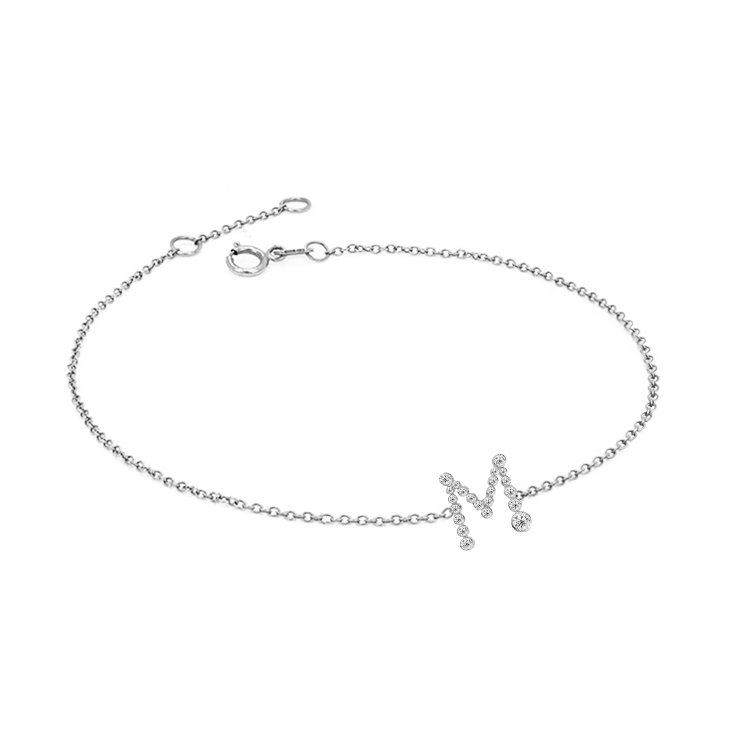 Bubble Lab Grown Diamond Initial Bracelet - Armans Fine Jewellery