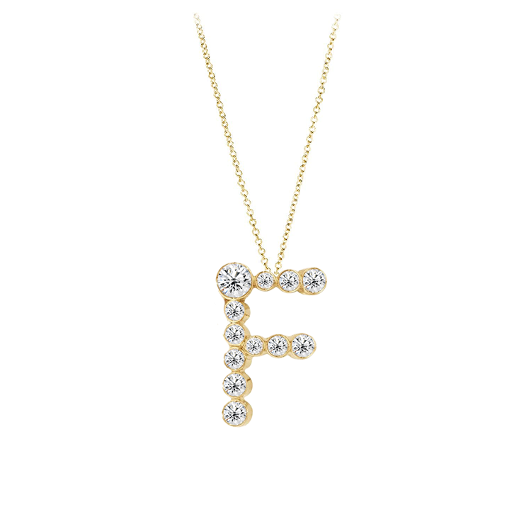 Bubble Lab Grown Diamond Initial Necklace - Armans Fine Jewellery