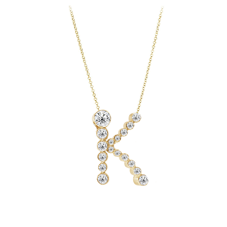 Bubble Lab Grown Diamond Initial Necklace - Armans Fine Jewellery