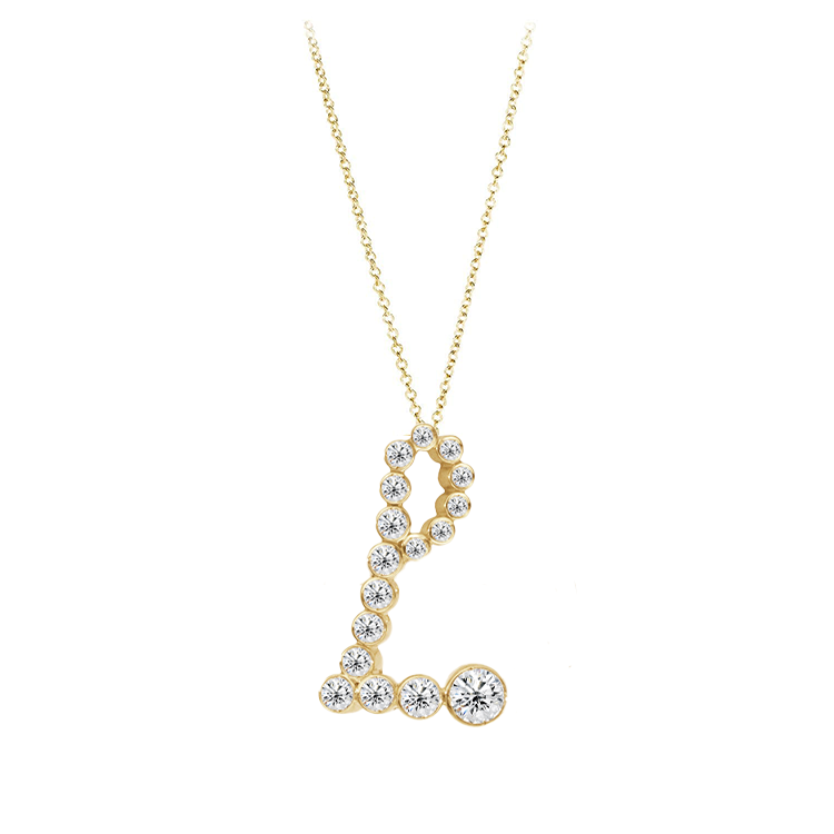 Bubble Lab Grown Diamond Initial Necklace - Armans Fine Jewellery