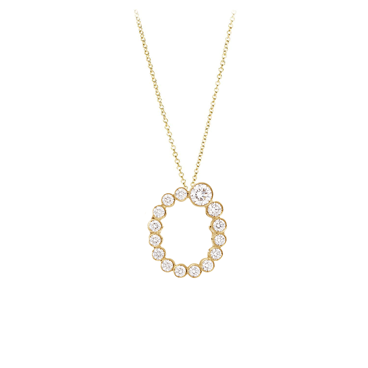 Bubble Lab Grown Diamond Initial Necklace - Armans Fine Jewellery