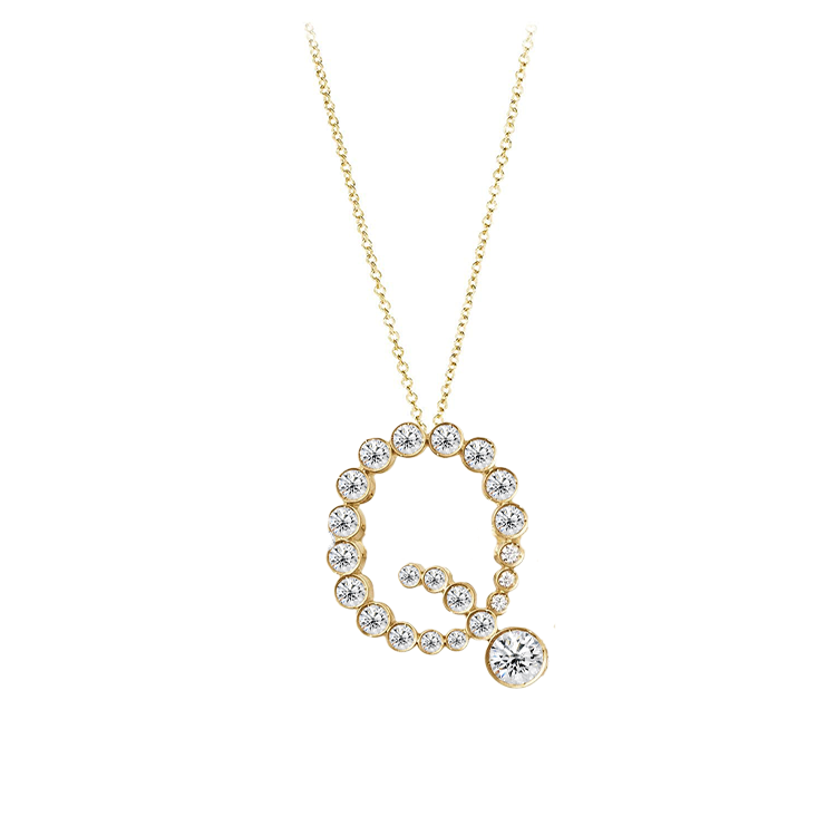 Bubble Lab Grown Diamond Initial Necklace - Armans Fine Jewellery
