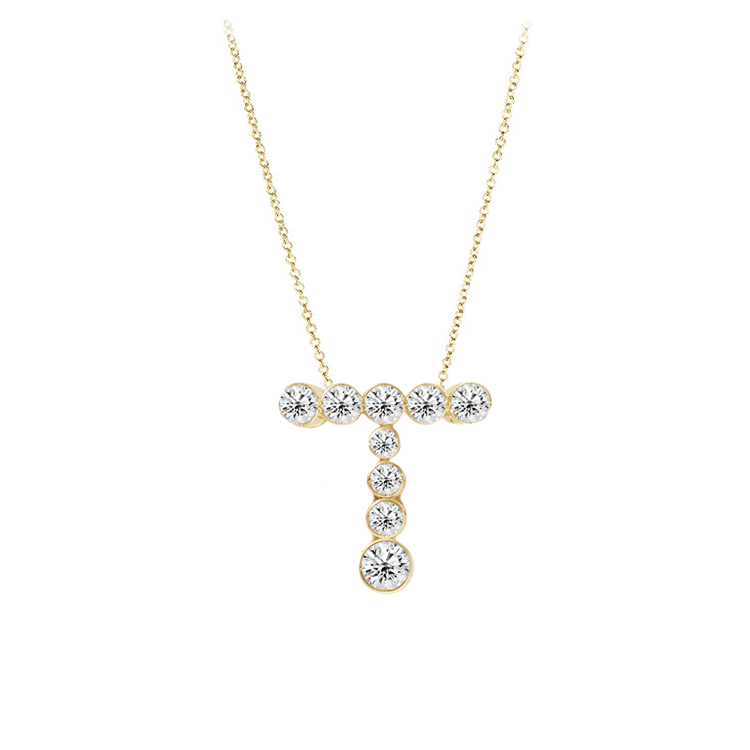 Bubble Lab Grown Diamond Initial Necklace - Armans Fine Jewellery