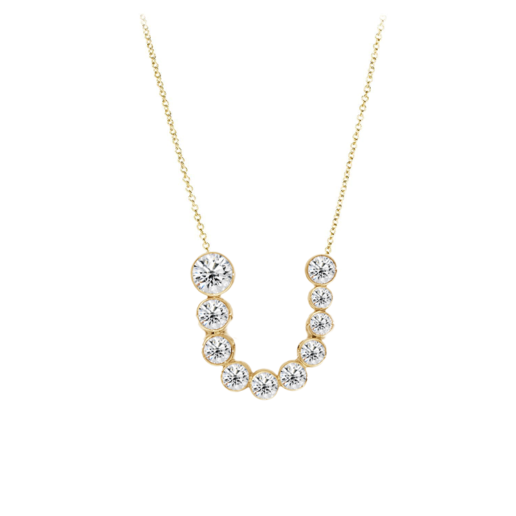 Bubble Lab Grown Diamond Initial Necklace - Armans Fine Jewellery