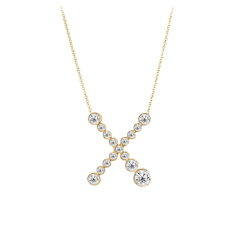 Bubble Lab Grown Diamond Initial Necklace - Armans Fine Jewellery
