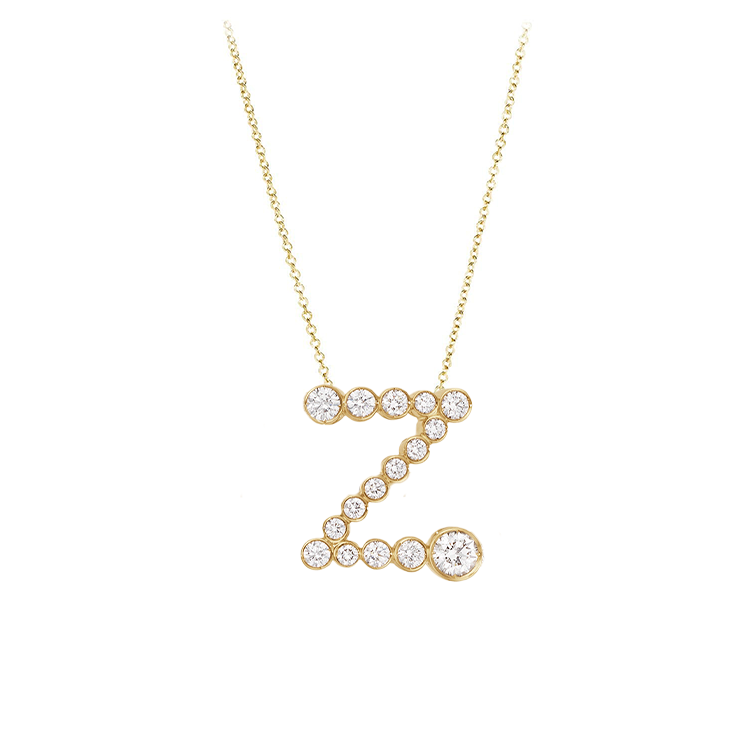 Bubble Lab Grown Diamond Initial Necklace - Armans Fine Jewellery