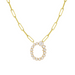 Bubble Diamond Initial Necklace with Paperclip Chain - Armans Fine Jewellery