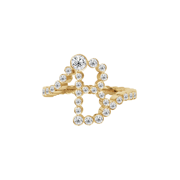 Bubble Lab Grown Diamond Initial Ring - Armans Fine Jewellery