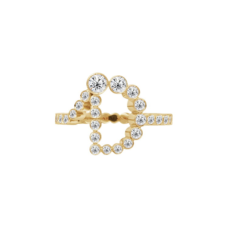 Bubble Lab Grown Diamond Initial Ring - Armans Fine Jewellery