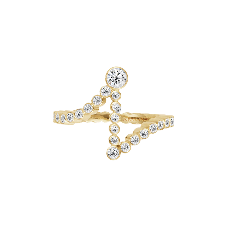 Bubble Lab Grown Diamond Initial Ring - Armans Fine Jewellery