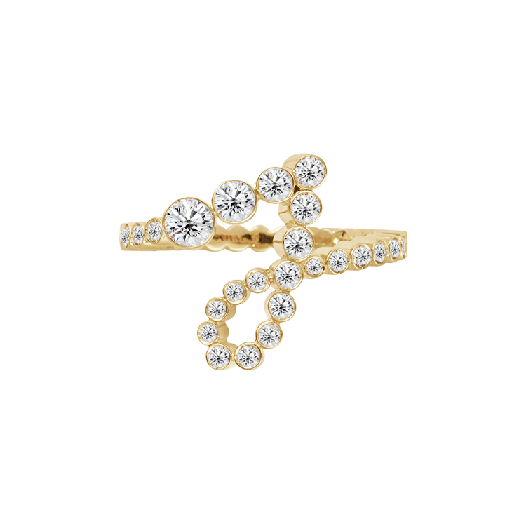 Bubble Lab Grown Diamond Initial Ring - Armans Fine Jewellery