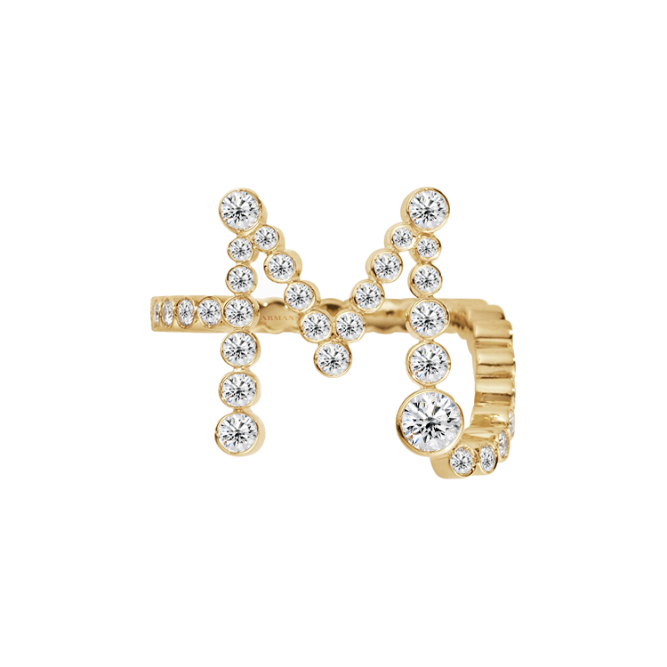 Bubble Lab Grown Diamond Initial Ring - Armans Fine Jewellery