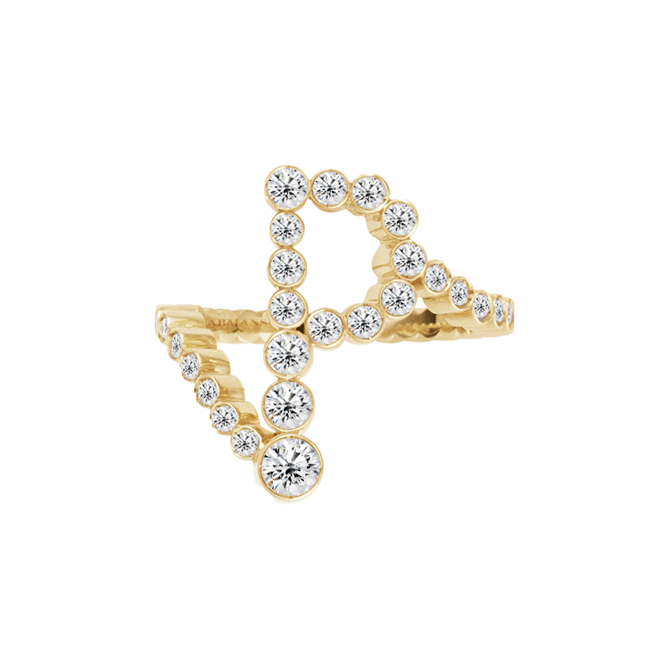 Bubble Lab Grown Diamond Initial Ring - Armans Fine Jewellery