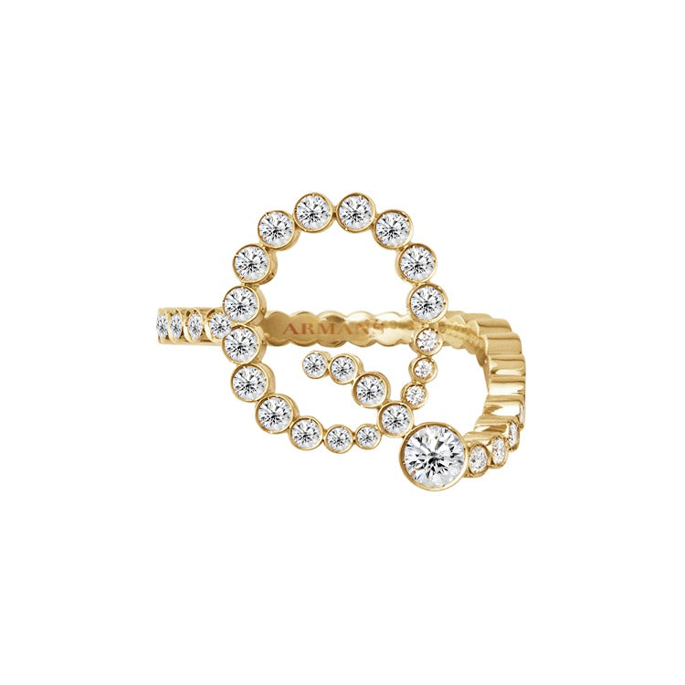 Bubble Lab Grown Diamond Initial Ring - Armans Fine Jewellery