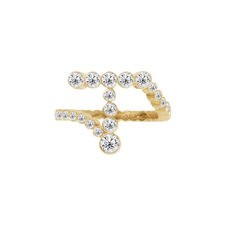Bubble Lab Grown Diamond Initial Ring - Armans Fine Jewellery